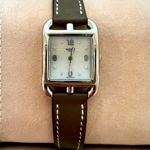 Hermes Cape Cod with Diamond Dial Watch Small Size